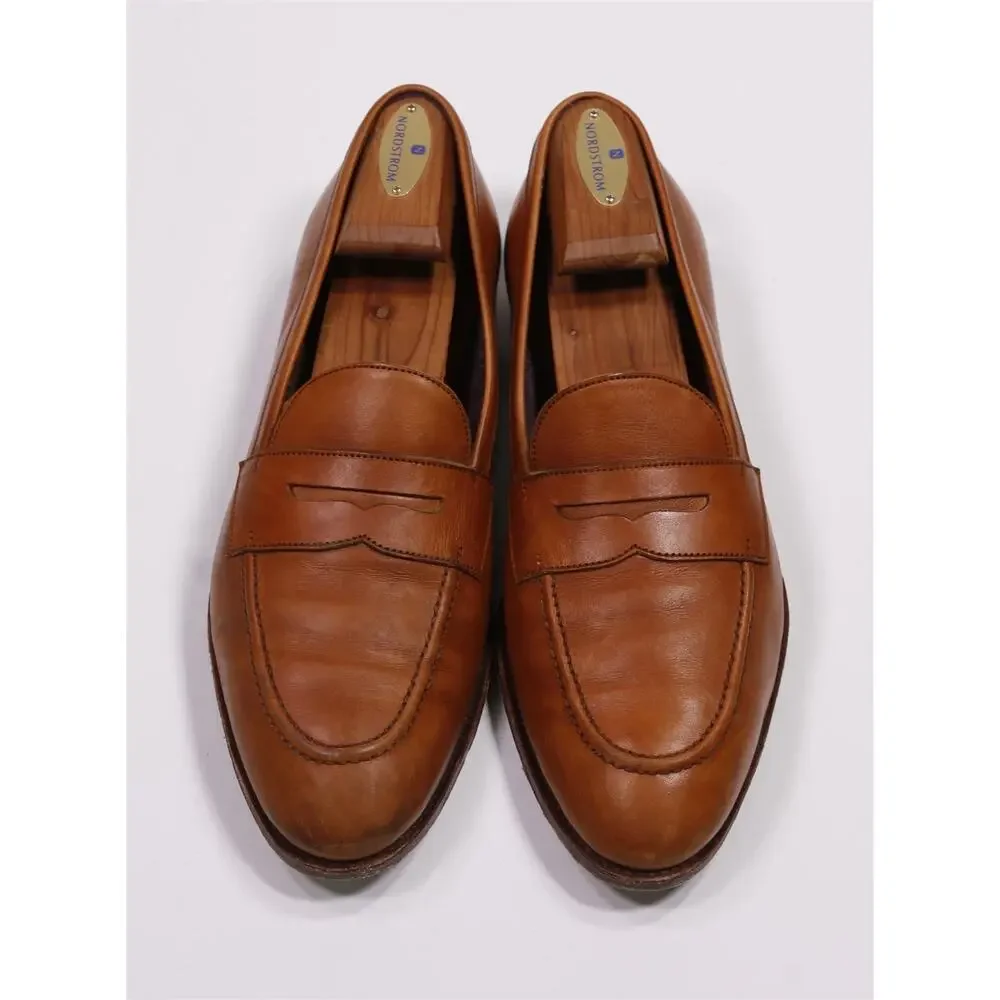 Carmina 80191 Honey Brown Penny Calf Leather Loafers Men's UK 8 - US 8.5